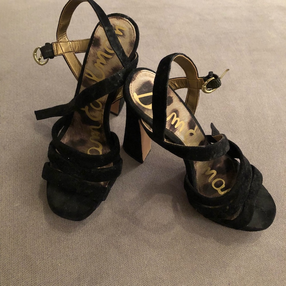 Sam Edelman Black Strappy Heels